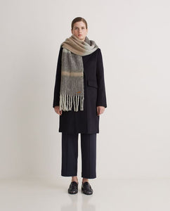 Yerse Patel soft striped scarf Grey