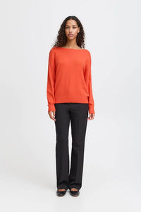 Ichi Sella boat neck knit Fiesta