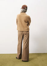 Load image into Gallery viewer, FRNCH Megane plain boucle cardigan Camel
