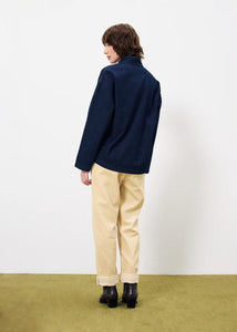 FRNCH Solaine utilitarian work shirt Denim Blue