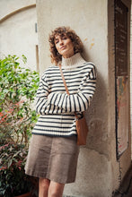 Load image into Gallery viewer, Part Two Lilye striped roll neck sweater French Oak Stripe
