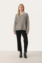 Load image into Gallery viewer, Part Two Lilye striped roll neck sweater French Oak Stripe
