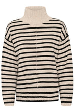 Load image into Gallery viewer, Part Two Lilye striped roll neck sweater French Oak Stripe
