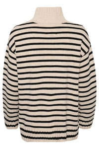 Part Two Lilye striped roll neck sweater French Oak Stripe