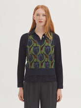 Load image into Gallery viewer, Nice things Tulip motif knitted jacquard tank top Kiwi Green
