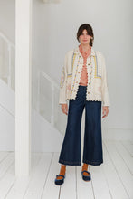 Load image into Gallery viewer, Bonté Genevieve ric rac and emboidered detail jacket Ecru
