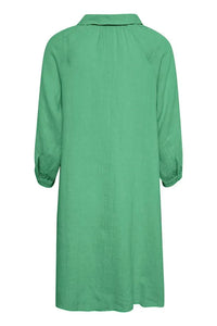 Part Two Erona linen dress Green Spruce