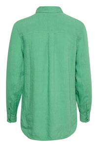 Part Two Kivas classic linen shirt Green Spruce
