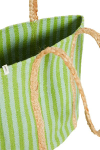 Ichi Brommie striped basket Green