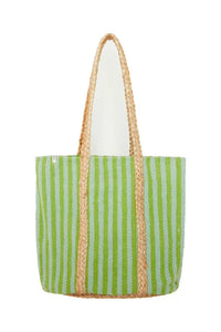 Ichi Brommie striped basket Green