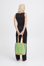 Load image into Gallery viewer, Ichi Brommie striped basket Green
