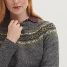 Load image into Gallery viewer, Nice Things Greca jacquard sweater Dark Grey Melange
