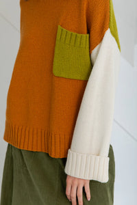 Bonté Harvey colour block roll neck Rust