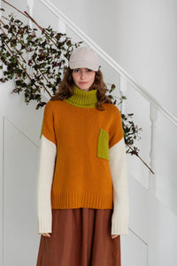 Bonté Harvey colour block roll neck Rust