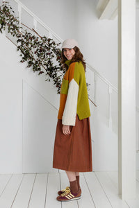 Bonté Harvey colour block roll neck Rust