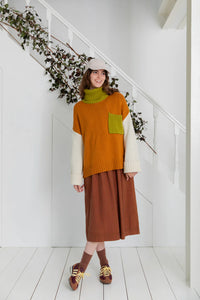 Bonté Harvey colour block roll neck Rust