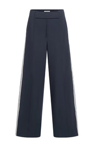 YAYA High waist rousers with side stripes Inkwell Blue