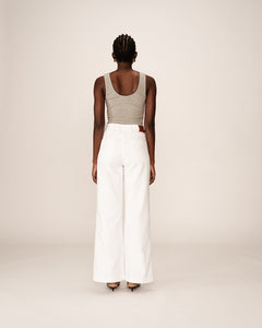 Grace & Mila James cotton flared jeans White