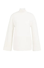 Load image into Gallery viewer, YAYA High neck deep rib detail sweater Snowfall White - CW CW 
