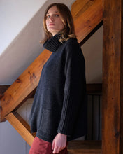 Load image into Gallery viewer, Bibico Adela merino lambswool rollneck jumper Charcoal
