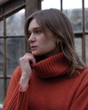 Load image into Gallery viewer, Bibico Adela merino lambswool roll neck jumper Ember
