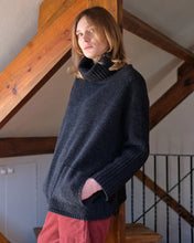 Load image into Gallery viewer, Bibico Adela merino lambswool rollneck jumper Charcoal
