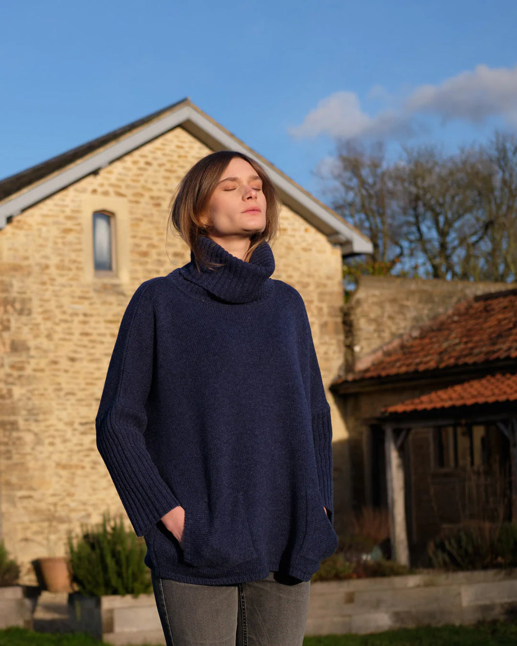 Bibico Adela merino lambswool roll neck jumper Rhapsody