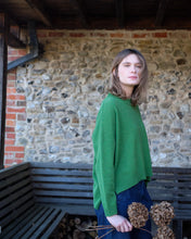 Load image into Gallery viewer, Bibico Layla boxy merino wool jumper Watercress
