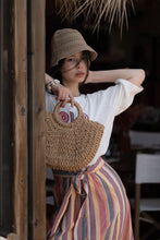 Load image into Gallery viewer, Orfeo Anycia long multi stitch hem skirt Orange stripes - CW CW 
