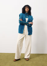 Load image into Gallery viewer, FRNCH Magaly button and patch pocket knit waistcoat Petrol Blue
