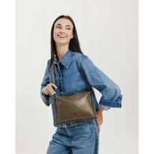 Load image into Gallery viewer, Biba Portland POR2L studded leather cross body bag Khaki
