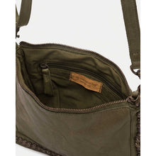 Load image into Gallery viewer, Biba Portland POR2L studded leather cross body bag Khaki
