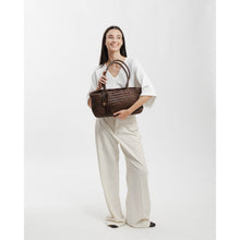 Load image into Gallery viewer, Biba Perkins PER10L woven leather bag Dark Brown
