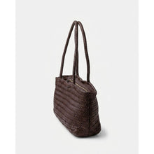 Load image into Gallery viewer, Biba Perkins PER10L woven leather bag Dark Brown

