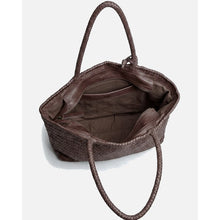 Load image into Gallery viewer, Biba Perkins PER1L woven leather shoulder bag Dark Brown
