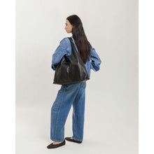 Load image into Gallery viewer, Biba Stockton STT1L leather shoulder slouch bag Black
