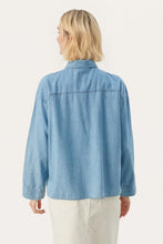 Load image into Gallery viewer, Part Two Emmarose lyocell casual shirt Light Blue Denim
