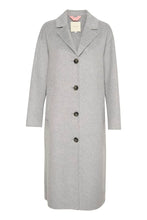 Load image into Gallery viewer, Part Two Lorelai wool blend long line coat Light Grey Malange
