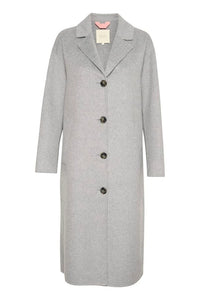 Part Two Lorelai wool blend long line coat Light Grey Malange