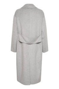 Part Two Lorelai wool blend long line coat Light Grey Malange