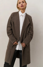 Load image into Gallery viewer, YAYA Coatigan with patch pockets Brown Melange
