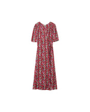 Load image into Gallery viewer, Grace &amp; Mila Perline floral satin wrap dress Rouge
