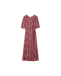 Grace & Mila Perline floral satin wrap dress Rouge