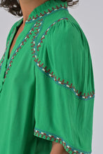 Load image into Gallery viewer, Orfeo Cora embroidery detail blouse Vert - CW CW 
