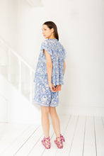 Load image into Gallery viewer, Bonté Marcel frill etched flower blouse Chalk Blue
