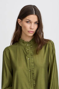 Ichi Karlani ruffle detail shirt Mayfly