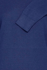 Ichi Sella boat neck knit Medieval Blue