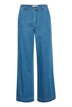 Load image into Gallery viewer, Part Two Coralie wide leg trouser Medium Blue Denim
