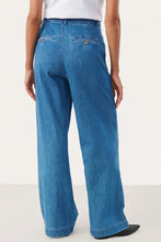 Load image into Gallery viewer, Part Two Coralie wide leg trouser Medium Blue Denim
