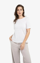 Load image into Gallery viewer, YAYA Melange Tee with contrast rib Grey Lilac Melange - CW CW 
